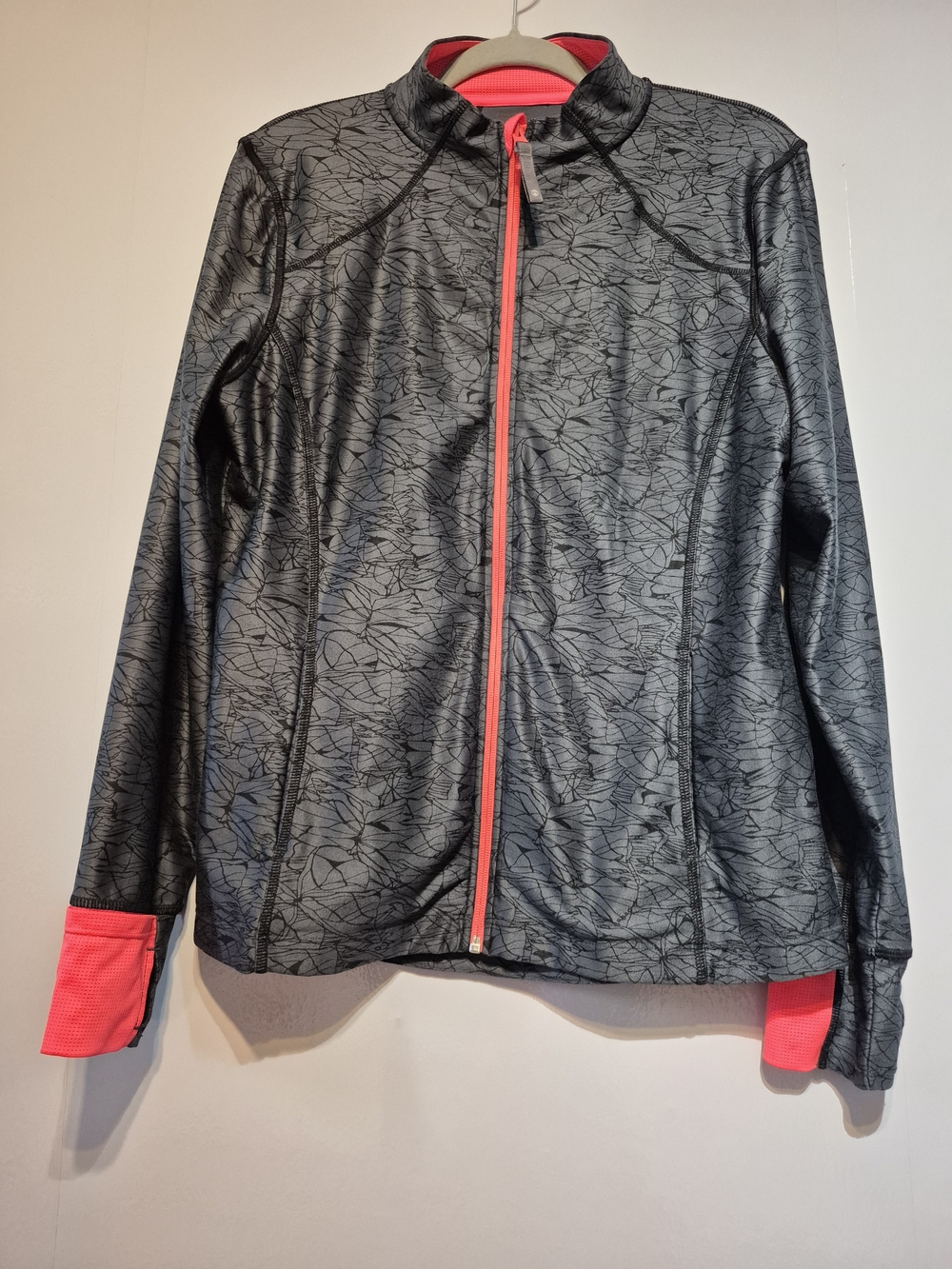 Mondetta Black Patterned Utility Jacket with Pink Trim